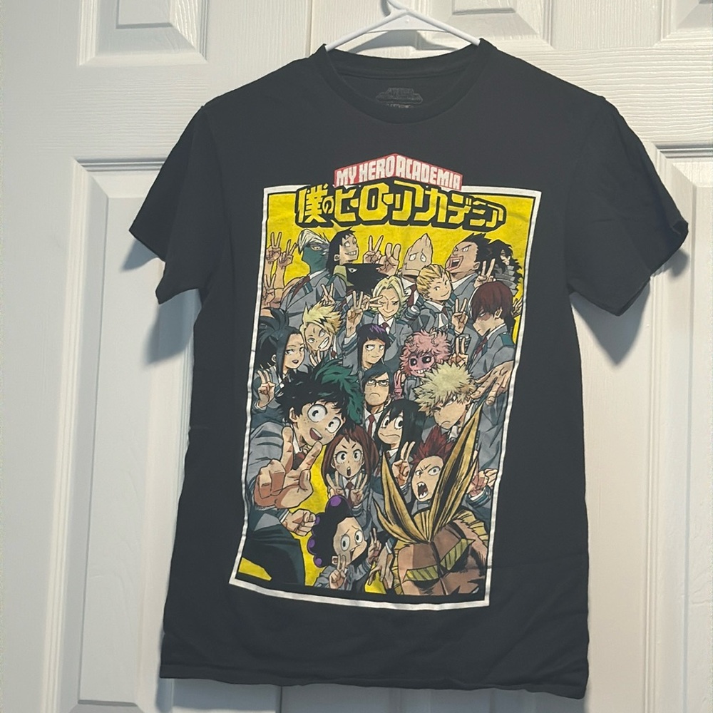 Funimation My Hero Academia Anime Black With Graphic Tshirt Size S Preowned
